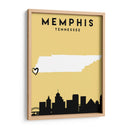 Memphis, Tennessee - Mapas de amor de la ciudad 51 - Emiliano Deificus | Cuadro decorativo de Canvas Lab
