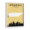 Memphis, Tennessee - Mapas de amor de la ciudad 51 - Emiliano Deificus | Cuadro decorativo de Canvas Lab