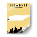 Memphis, Tennessee - Mapas de amor de la ciudad 51 - Emiliano Deificus | Cuadro decorativo de Canvas Lab