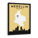 Medellín, Colombia - Mapas de amor de la ciudad 49 - Emiliano Deificus | Cuadro decorativo de Canvas Lab