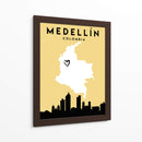 Medellín, Colombia - Mapas de amor de la ciudad 49 - Emiliano Deificus | Cuadro decorativo de Canvas Lab