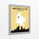 Medellín, Colombia - Mapas de amor de la ciudad 49 - Emiliano Deificus | Cuadro decorativo de Canvas Lab