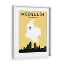 Medellín, Colombia - Mapas de amor de la ciudad 49 - Emiliano Deificus | Cuadro decorativo de Canvas Lab