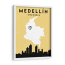 Medellín, Colombia - Mapas de amor de la ciudad 49 - Emiliano Deificus | Cuadro decorativo de Canvas Lab