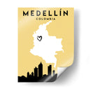 Medellín, Colombia - Mapas de amor de la ciudad 49 - Emiliano Deificus | Cuadro decorativo de Canvas Lab