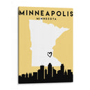 Minneapolis, Minnesota - Mapas de amor de la ciudad 55 - Emiliano Deificus | Cuadro decorativo de Canvas Lab