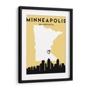 Minneapolis, Minnesota - Mapas de amor de la ciudad 55 - Emiliano Deificus | Cuadro decorativo de Canvas Lab
