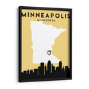 Minneapolis, Minnesota - Mapas de amor de la ciudad 55 - Emiliano Deificus | Cuadro decorativo de Canvas Lab