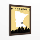 Minneapolis, Minnesota - Mapas de amor de la ciudad 55 - Emiliano Deificus | Cuadro decorativo de Canvas Lab