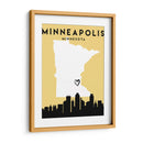 Minneapolis, Minnesota - Mapas de amor de la ciudad 55 - Emiliano Deificus | Cuadro decorativo de Canvas Lab