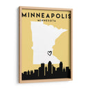 Minneapolis, Minnesota - Mapas de amor de la ciudad 55 - Emiliano Deificus | Cuadro decorativo de Canvas Lab