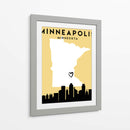 Minneapolis, Minnesota - Mapas de amor de la ciudad 55 - Emiliano Deificus | Cuadro decorativo de Canvas Lab