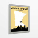 Minneapolis, Minnesota - Mapas de amor de la ciudad 55 - Emiliano Deificus | Cuadro decorativo de Canvas Lab