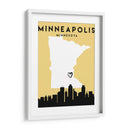 Minneapolis, Minnesota - Mapas de amor de la ciudad 55 - Emiliano Deificus | Cuadro decorativo de Canvas Lab
