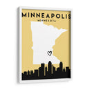 Minneapolis, Minnesota - Mapas de amor de la ciudad 55 - Emiliano Deificus | Cuadro decorativo de Canvas Lab