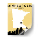 Minneapolis, Minnesota - Mapas de amor de la ciudad 55 - Emiliano Deificus | Cuadro decorativo de Canvas Lab