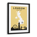 Londres, Inglaterra - Mapas de amor de la ciudad 41 - Emiliano Deificus | Cuadro decorativo de Canvas Lab