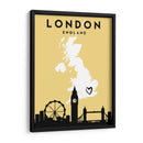 Londres, Inglaterra - Mapas de amor de la ciudad 41 - Emiliano Deificus | Cuadro decorativo de Canvas Lab