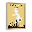 Londres, Inglaterra - Mapas de amor de la ciudad 41 - Emiliano Deificus | Cuadro decorativo de Canvas Lab