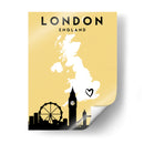 Londres, Inglaterra - Mapas de amor de la ciudad 41 - Emiliano Deificus | Cuadro decorativo de Canvas Lab