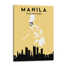 Manila, Filipinas - Mapas de amor de la ciudad 46 - Emiliano Deificus | Cuadro decorativo de Canvas Lab