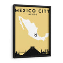Ciudad de México, México - Mapas de amor de la ciudad 52 - Emiliano Deificus | Cuadro decorativo de Canvas Lab