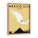 Ciudad de México, México - Mapas de amor de la ciudad 52 - Emiliano Deificus | Cuadro decorativo de Canvas Lab
