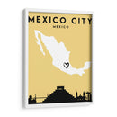 Ciudad de México, México - Mapas de amor de la ciudad 52 - Emiliano Deificus | Cuadro decorativo de Canvas Lab