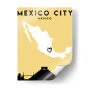 Ciudad de México, México - Mapas de amor de la ciudad 52 - Emiliano Deificus | Cuadro decorativo de Canvas Lab