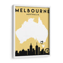 Melbourne, Australia - Mapas de amor de la ciudad 50 - Emiliano Deificus | Cuadro decorativo de Canvas Lab