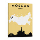 Moscú, Rusia - Mapas de amor de la ciudad 56 - Emiliano Deificus | Cuadro decorativo de Canvas Lab
