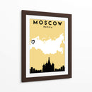 Moscú, Rusia - Mapas de amor de la ciudad 56 - Emiliano Deificus | Cuadro decorativo de Canvas Lab