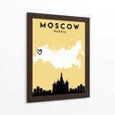 Moscú, Rusia - Mapas de amor de la ciudad 56 - Emiliano Deificus | Cuadro decorativo de Canvas Lab
