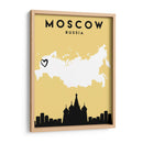 Moscú, Rusia - Mapas de amor de la ciudad 56 - Emiliano Deificus | Cuadro decorativo de Canvas Lab