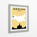 Moscú, Rusia - Mapas de amor de la ciudad 56 - Emiliano Deificus | Cuadro decorativo de Canvas Lab