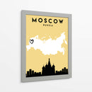 Moscú, Rusia - Mapas de amor de la ciudad 56 - Emiliano Deificus | Cuadro decorativo de Canvas Lab