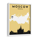 Moscú, Rusia - Mapas de amor de la ciudad 56 - Emiliano Deificus | Cuadro decorativo de Canvas Lab