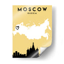 Moscú, Rusia - Mapas de amor de la ciudad 56 - Emiliano Deificus | Cuadro decorativo de Canvas Lab