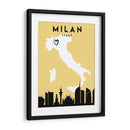 Milan, Italia - Mapas de amor de la ciudad 54 - Emiliano Deificus | Cuadro decorativo de Canvas Lab