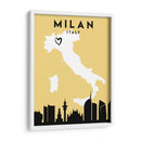 Milan, Italia - Mapas de amor de la ciudad 54 - Emiliano Deificus | Cuadro decorativo de Canvas Lab