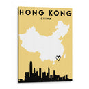 Hong Kong, China - Mapas de amor de la ciudad 32 - Emiliano Deificus | Cuadro decorativo de Canvas Lab