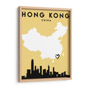 Hong Kong, China - Mapas de amor de la ciudad 32 - Emiliano Deificus | Cuadro decorativo de Canvas Lab