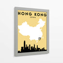 Hong Kong, China - Mapas de amor de la ciudad 32 - Emiliano Deificus | Cuadro decorativo de Canvas Lab