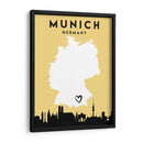 Munich, Alemania - Mapas de amor de la ciudad 57 - Emiliano Deificus | Cuadro decorativo de Canvas Lab