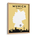 Munich, Alemania - Mapas de amor de la ciudad 57 - Emiliano Deificus | Cuadro decorativo de Canvas Lab