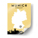 Munich, Alemania - Mapas de amor de la ciudad 57 - Emiliano Deificus | Cuadro decorativo de Canvas Lab