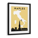 Nápoles, Italia - Mapas de amor de la ciudad 59 - Emiliano Deificus | Cuadro decorativo de Canvas Lab