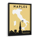 Nápoles, Italia - Mapas de amor de la ciudad 59 - Emiliano Deificus | Cuadro decorativo de Canvas Lab