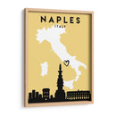Nápoles, Italia - Mapas de amor de la ciudad 59 - Emiliano Deificus | Cuadro decorativo de Canvas Lab