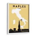 Nápoles, Italia - Mapas de amor de la ciudad 59 - Emiliano Deificus | Cuadro decorativo de Canvas Lab